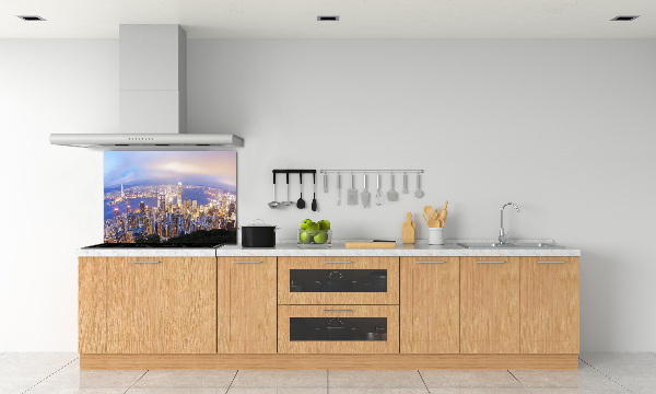 Spatplaat keuken Panorama van Hongkong