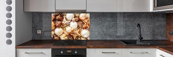 Glazen achterwand keuken Kerstballen