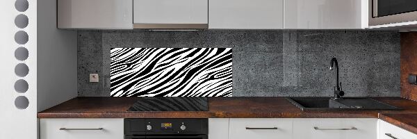 Spatplaat keuken Zebra-achtergrond