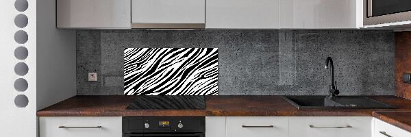 Spatplaat keuken Zebra-achtergrond
