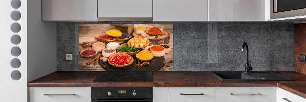 Glazen achterwand keuken Specerijen en kruiden