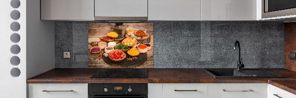 Glazen achterwand keuken Specerijen en kruiden