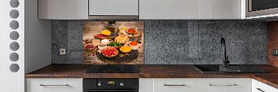 Glazen achterwand keuken Specerijen en kruiden