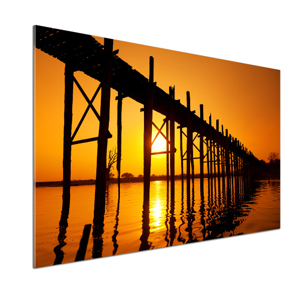 Spatplaat keuken Zonsondergangbrug