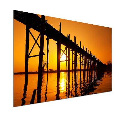 Spatplaat keuken Zonsondergangbrug