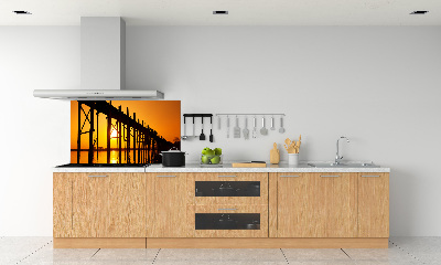 Spatplaat keuken Zonsondergangbrug
