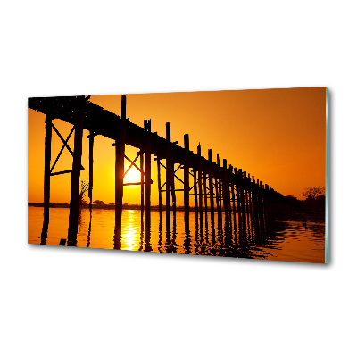 Spatplaat keuken Zonsondergangbrug