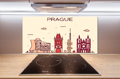 Panel do kuchni Praga budynki