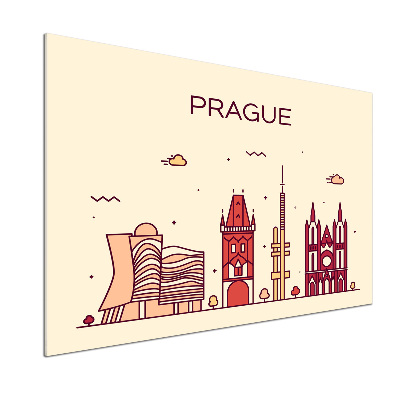 Panel do kuchni Praga budynki