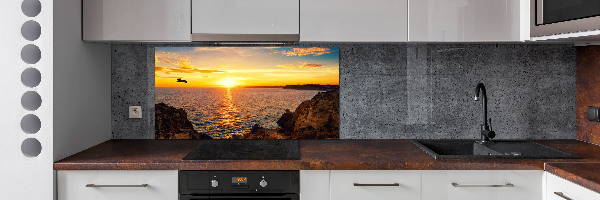 Spatplaat keuken Zonsondergang aan zee