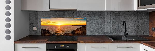 Spatplaat keuken Zonsondergang aan zee