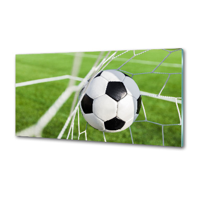 Spatscherm keuken De bal ligt in het doel.