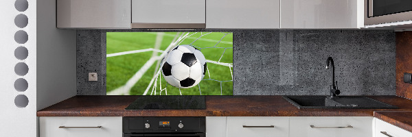 Spatscherm keuken De bal ligt in het doel.