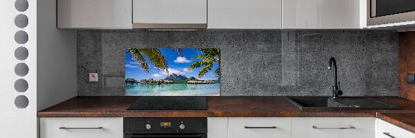 Spatplaat keuken Palmbomen in Bora Bora