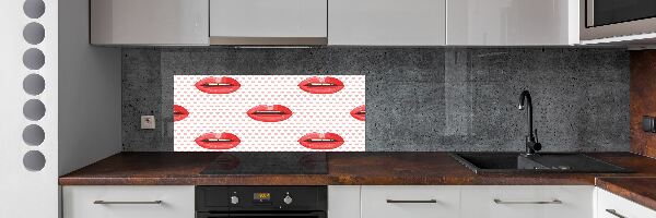 Spatplaat keuken Rode lippen