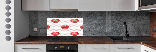 Spatplaat keuken Rode lippen