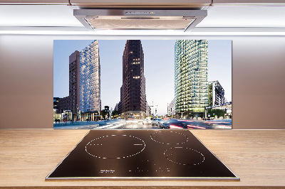 Spatscherm keuken Wolkenkrabbers