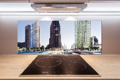 Spatscherm keuken Wolkenkrabbers