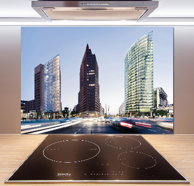 Spatscherm keuken Wolkenkrabbers