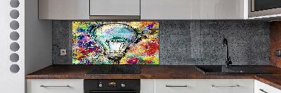 Panel szklany do kuchni Żarówka