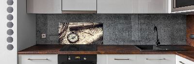 Achterwand keuken Kompas kaart vergrootglas