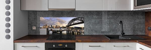 Glazen achterwand keuken Sydney Bridge