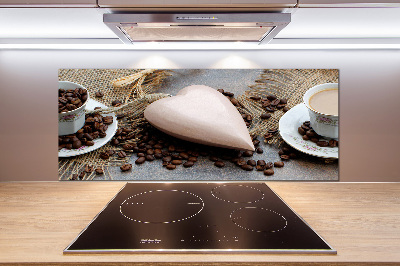 Spatscherm keuken Koffie met melk