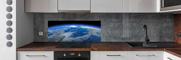 Glazen achterwand keuken Planeet Aarde