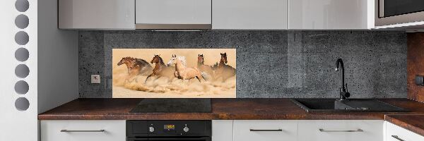 Spatplaat keuken Woestijnpaarden