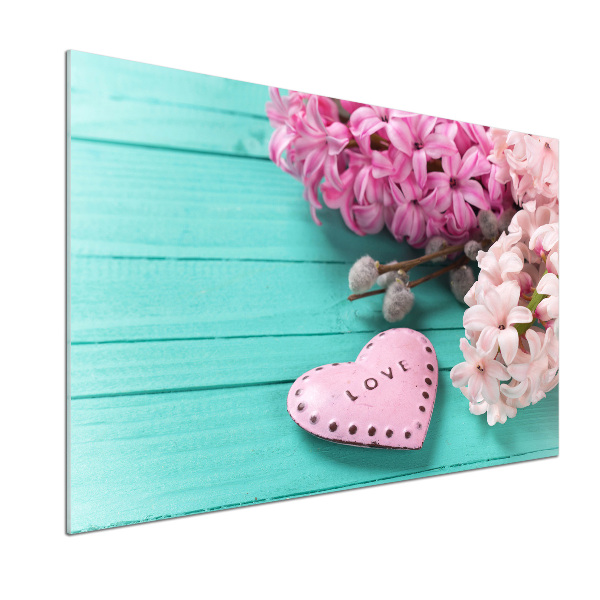 Panel dekor szkło Bez i serce