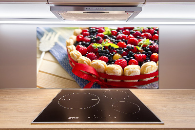 Keuken achterwand Bosvruchtentaart