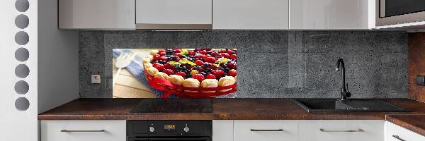 Keuken achterwand Bosvruchtentaart