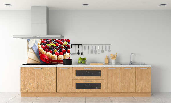 Keuken achterwand Bosvruchtentaart