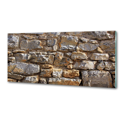 Glazen achterwand keuken Stenen muur