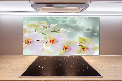 Spatscherm keuken Witte orchidee