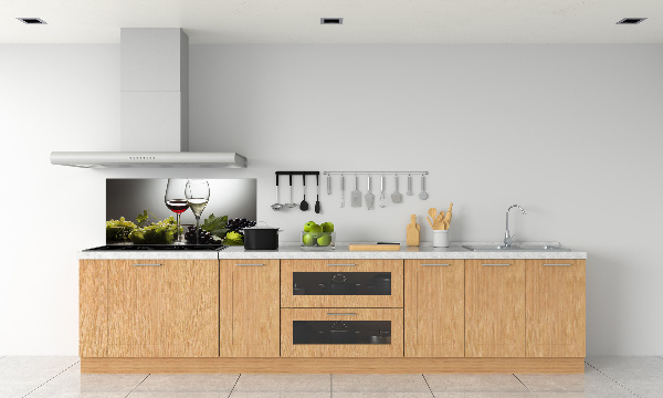 Glazen achterwand keuken Wijn en druiven