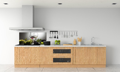 Glazen achterwand keuken Wijn en druiven