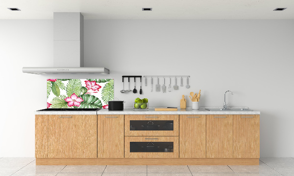Achterwand keuken Tropische bloemen