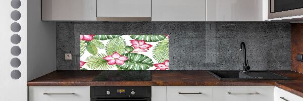 Achterwand keuken Tropische bloemen