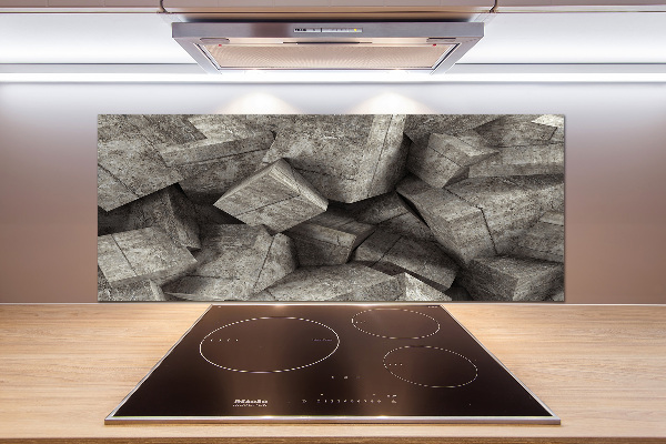 Panel do kuchni Betonowe sześciany