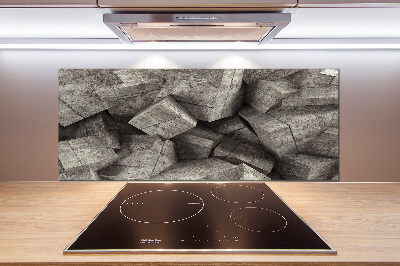 Panel do kuchni Betonowe sześciany