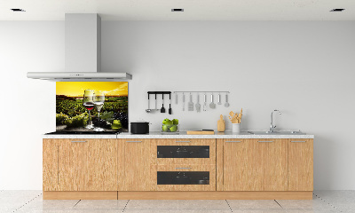 Spatscherm keuken Wijn en druiven