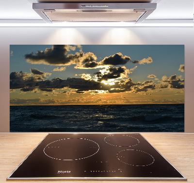 Glazen achterwand keuken Zonsondergang boven de zee