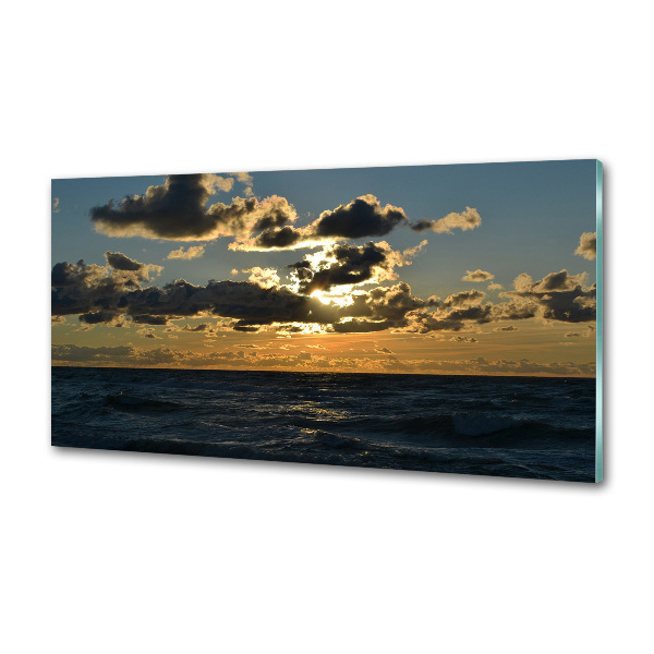Glazen achterwand keuken Zonsondergang boven de zee