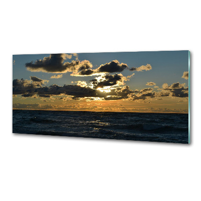 Glazen achterwand keuken Zonsondergang boven de zee