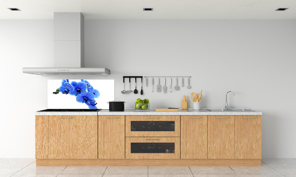 Spatplaat keuken Blauwe orchidee