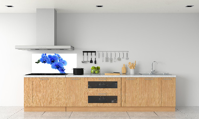 Spatplaat keuken Blauwe orchidee