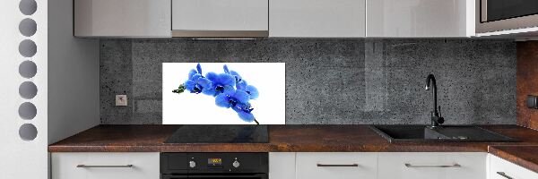Spatplaat keuken Blauwe orchidee