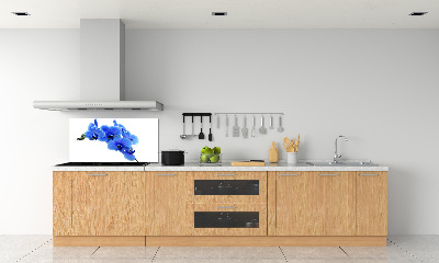 Spatplaat keuken Blauwe orchidee