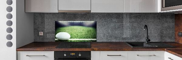 Glazen achterwand keuken Rugbybal
